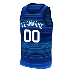 Navy White Gradient Fashion Tops Basketball Jersey 3