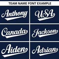 Navy White Gradient Side Star Pattern Baseball Jersey 3