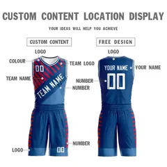 Navy White Graffiti Bar Pattern Sets Basketball Jersey 3