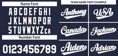 Navy White-Gray Classic Style Authentic Baseball Jersey 3
