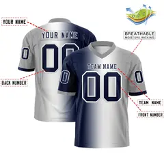 Navy White-Gray Gradient Fashion Authentic Football Jersey 2