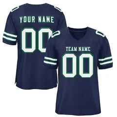 Navy White Kelly Green Mesh Football Jersey