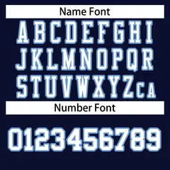 Navy White-Light Blue Football Jersey 4