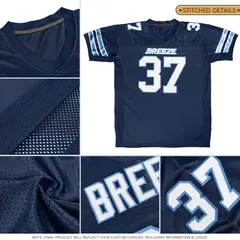 Navy White-Light Blue Football Jersey 5