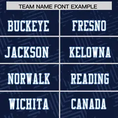 Navy White-Light Blue Graffiti Line Football Jersey 3