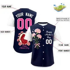 Navy White Mother's Day Classic Baseball Jersey 2
