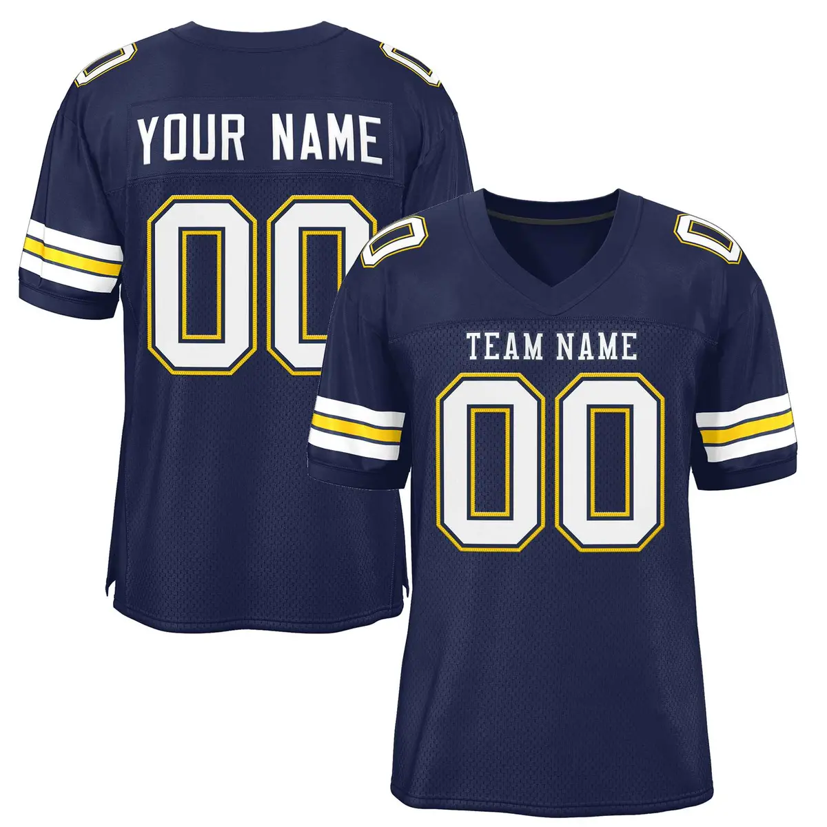 Navy White-Navy Classic Style Authentic Football Jersey