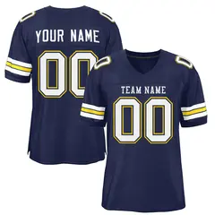 Navy White-Navy Classic Style Authentic Football Jersey 1