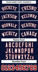Navy White-Navy Classic Style Two-Button Softball Jersey 3
