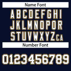 Navy White Navy-Gold Classic Hockey Jersey 4