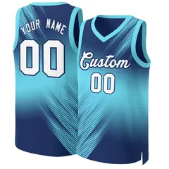 Navy White-Navy Gradient Slash Basketball Jersey