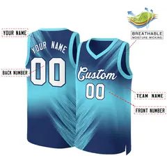 Navy White-Navy Gradient Slash Basketball Jersey 2