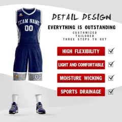 Navy White-Navy Graffiti Lightning Basketball Jersey 2