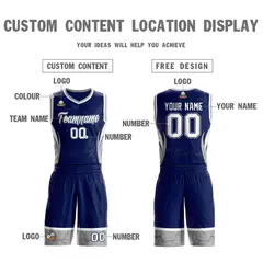 Navy White-Navy Graffiti Lightning Basketball Jersey 3