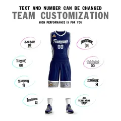 Navy White-Navy Graffiti Lightning Basketball Jersey 4