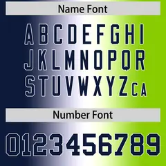 Navy White-Neon Green Gradient Football Jersey 4