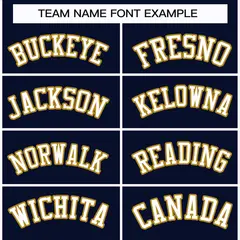 Navy White-Old Gold Classic Hockey Jersey 3