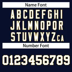 Navy White-Old Gold Classic Hockey Jersey 4
