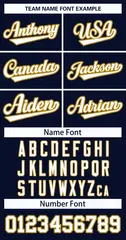 Navy White-Old Gold Classic Hockey Jersey 3