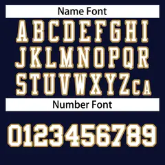 Navy White-Old Gold Classic Style Authentic Football Jersey 4