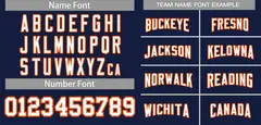 Navy White-Orange Classic Style Authentic Football Jersey 3