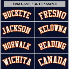 Navy White-Orange Classic Varsity Full-Snap Letterman Jacket 5