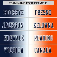 Navy White-Orange Gradient Fashion Authentic Football Jersey 3