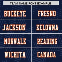 Navy White-Orange Graffiti Line Authentic Football Jersey 3