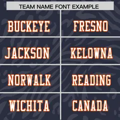 Navy White-Orange Zebra Stripes Authentic Football Jersey 3