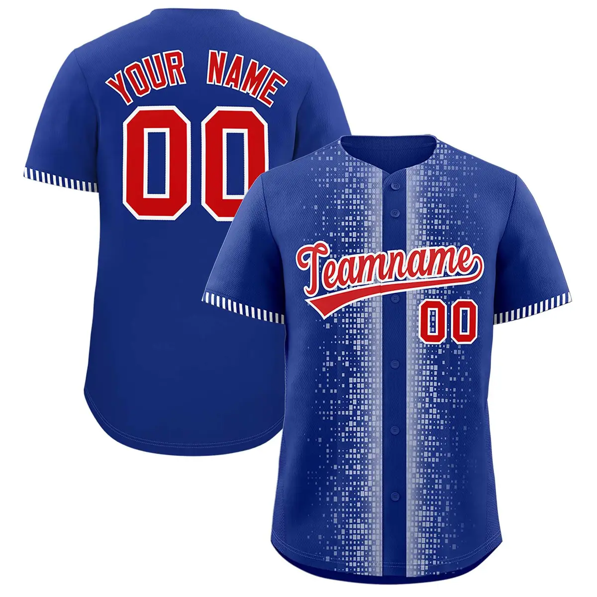 Navy White Phonetic Rhythm Authentic Baseball Jersey