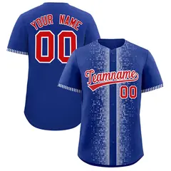 Navy White Phonetic Rhythm Authentic Baseball Jersey 1