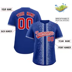 Navy White Phonetic Rhythm Authentic Baseball Jersey 2