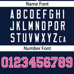 Navy White-Pink Color Block Two-Button Softball Jersey 4