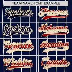 Navy White Pinstripe Vintage USA Flag Baseball Jersey 3