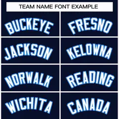 Navy White-Powder Blue Classic Style Hockey Jersey 3