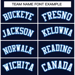 Navy White-Powder Blue Classic Style Hockey Jersey 3