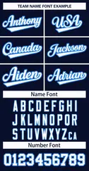Navy White-Powder Blue Classic Style Hockey Jersey 3