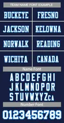 Navy White-Powder Blue Football Jersey 5