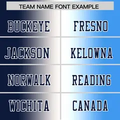 Navy White-Powder Blue Gradient Football Jersey 3