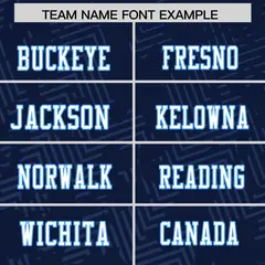 Navy White-Powder Blue Graffiti Line Football Jersey 3