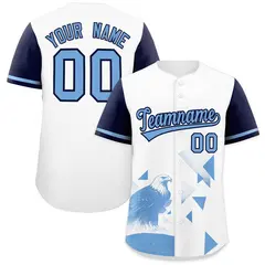 Navy White Raptor Series Raglan Hip Hop Baseball Jersey