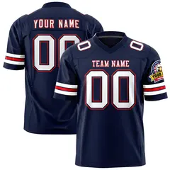 Navy White-Red Classic Authentic Football Jersey 1