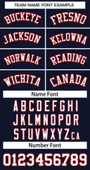 Navy White-Red Classic Basketball Jersey 2