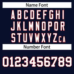 Navy White-Red Classic Style Hockey Jersey 3