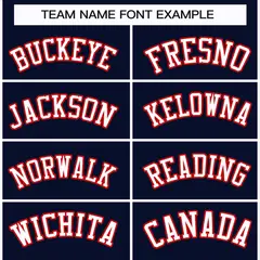 Navy White-Red Classic Style Hockey Jersey 3