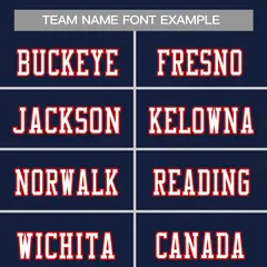 Navy White-Red Classic Style Mesh Football Jersey 3