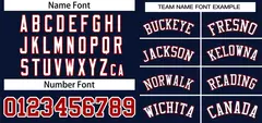 Navy White-Red Classic Two-Button Softball Jersey 3