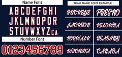 Navy White-Red Classic Two-Button Softball Jersey 3