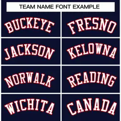 Navy White-Red Classic Varsity Full-Snap Letterman Jacket 3