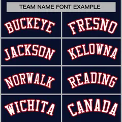 Navy White-Red Classic Varsity Full-Snap Letterman Jacket 5
